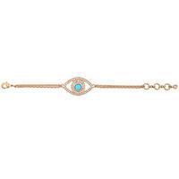 Women\'s Chain Bracelet Friendship Fashion Alloy Evil Eye Blushing Pink Blue Jewelry For Anniversary Gift Valentine 1pc