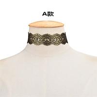 Women\'s Choker Necklaces Jewelry Lace Single Strand Unique Design Fashion Euramerican Simple Style Gold JewelryParty Special Occasion