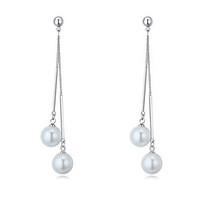 Women\'s Drop Earrings Imitation Pearl Euramerican Fashion Cooper Round Jewelry 1 Pair