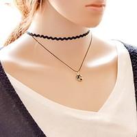 Women\'s Choker Necklaces Pendant Necklaces Lace Fabric Sexy Fashion Black Jewelry Daily Casual 1pc