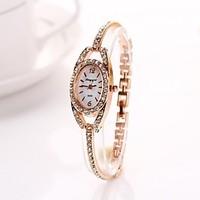 Women\'s Golden Ellipse Diamante Dial Diamnete Alloy Quartz Wristwatches Cd223 Cool Watches Unique Watches Fashion Watch