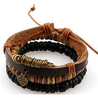 womens leather bracelet natural handmade fashion vintage bohemian punk ...