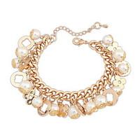 Women\'s Charm Bracelet Jewelry Fashion Pearl Alloy Irregular Jewelry For Party Special Occasion Gift 1pc