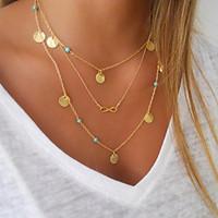 Women\'s Pendant Necklaces Alloy Simulated Diamond Turquoise Jewelry Party Daily Casual 1pc