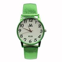 Women\'s Fashion Watch Casual Watch Quartz Leather Band Candy color Blue Red Brown Green Rose