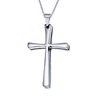 Women\'s Pendant Necklaces Pendants Titanium Steel Cross Cross Simple Style Silver Jewelry Daily Casual 1pc