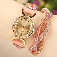 Women\'s Casual Style Full Rhinestone Band Quartz Analog Wrist Watch (Assorted Colors) Cool Watches Unique Watches