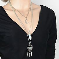 Women\'s Choker Necklaces Statement Necklaces Crystal Dream Catcher Crystal Alloy Euramerican Fashion Personalized Silver Jewelry ForDaily