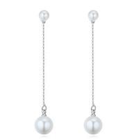 Women\'s Drop Earrings Imitation Pearl Euramerican Fashion Simple Style Copper Round Jewelry For Wedding 1 Pair
