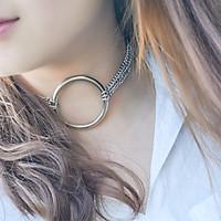 Women\'s Choker Necklaces Jewelry Round Alloy Euramerican Fashion Punk Personalized Jewelry For Daily Casual 1 pcs