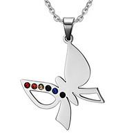 Women\'s Pendant Necklaces Pendants Stainless Steel Rhinestone Fashion Silver Jewelry Daily Casual 1pc