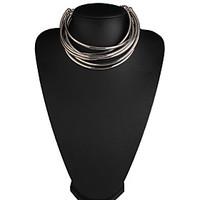 Women\'s Choker Necklaces Jewelry Jewelry Gem Alloy Euramerican Fashion Rainbow Silver Gold Jewelry For Party Gift 1pc