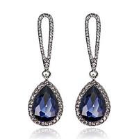 Women\'s Elegant AAA Zircon Crystal Drop Earrings for Wedding Party, Fine JewelryImitation Diamond Birthstone