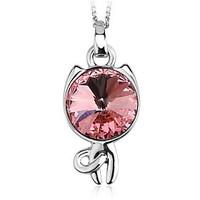 Women\'s Pendant Necklaces Pendants Crystal Animal Shape Cat Crystal Austria Crystal Fashion Jewelry For Daily Casual 1pc