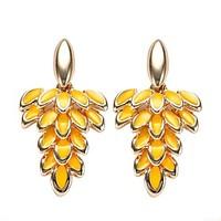 womens drop earrings bohemian arylic alloy leaf jewelry for party dail ...