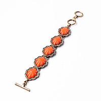 Women\'s Chain Bracelet Vintage Alloy Flower Orange Jewelry For Party Special Occasion Anniversary 1pc