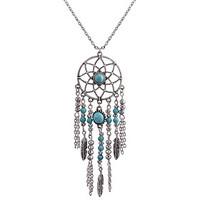 Women\'s Pendant Necklaces Dream Catcher Alloy Euramerican Fashion Bohemian Silver Jewelry For Daily 1pc