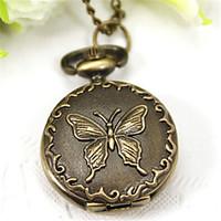 Woman Quartz Small Butterfly Pocket Watch Cool Watches Unique Watches