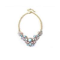Women\'s Statement Necklaces Jewelry Heart Drop Agate Imitation Diamond Unique Design European Blue Jewelry For Daily Casual Valentine 1pc