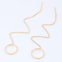 Women\'s Drop Earrings Euramerican Fashion Alloy Circle Geometric Jewelry 4 Pairs