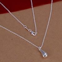 Women\'s Pendant Necklaces Sterling Silver Drop Fashion Silver Jewelry Wedding Party Daily Casual 1pc