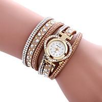 Women\'s Quartz Casual Fashion Watch Bracelet Beautiful Diamond Heart Round Alloy Dial Watch Cool Watch Unique Watch Strap Watch