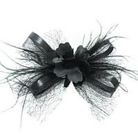 Women\'s Satin Feather Tulle Headpiece-Special Occasion Fascinators Birdcage Veils