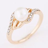 Women\'s New Fashion Elegant Sweet Simple Pearl Ring