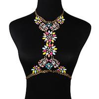 Women\'s Body Jewelry Body Chain Fashion Bohemian Gem Alloy Geometric Blushing Pink Green Red Rose White Jewelry ForSpecial Occasion