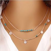 Women\'s Pendant Necklaces Alloy Fashion Silver Golden Jewelry Party Daily 1pc