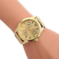 Women\'s Dress Watch Fashion Watch Wrist watch / Quartz Stainless Steel Band Cool Casual Gold