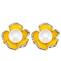 Women\'s Stud Earrings Bohemian Arylic Alloy Flower Jewelry Party Daily Casual Stage 1 pair