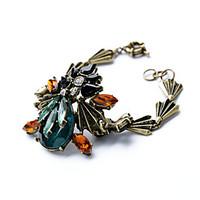 Women\'s Chain Bracelet Jewelry Friendship Fashion Alloy Flower Drop Green Jewelry For Birthday Gift Valentine 1pc