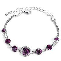 Women\'s Chain Bracelet Jewelry Natural Handmade Fashion Vintage Crystal Alloy Round Heart Cut Irregular Jewelry 147Wedding Party