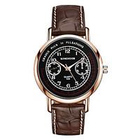 Women\'s Men\'s Dress Watch Fashion Watch Quartz Leather Band Casual Black Brown