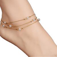 Women\'S Imitation PearlAnklet Jewelry 1pc