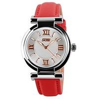 womens simple roman numerals dial leather band fashion wristwatch asso ...