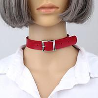 Women\'s Choker Necklaces Square Leather Alloy Euramerican Fashion Jewelry For Party Daily 1pc