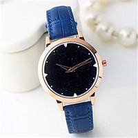 Women\'s Fashion Watch Quartz Leather Band Cool Casual Black White Blue Red Brown Brand