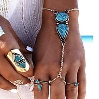Women\'s Ring Bracelet Turquoise Fashion Alloy Geometric Jewelry For Party Birthday Gift Valentine 1pc