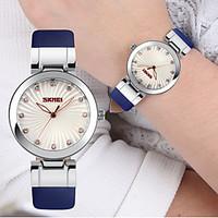 Women\'s Men\'s SKMEI Fashion Dress Watches Leather Strap Casual Quartz Watch Ladies Student Wristwatches