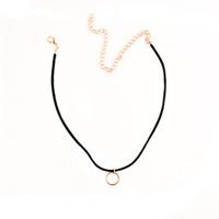 womens choker necklaces jewelry geometric copper basic cute style eura ...