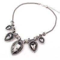 womens statement necklaces crown drop rhinestone alloy unique design d ...