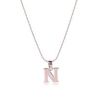 Women\'s Men\'s Pendant Necklaces AAA Cubic Zirconia Alphabet Shape Rose Gold Zircon CopperLogo Style Movie Jewelry Euramerican Fashion