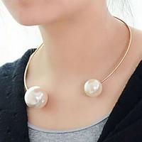 Women\'s Choker Necklaces Pearl Necklace Pearl Alloy Fashion White Jewelry Special Occasion Birthday Gift
