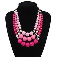 Women\'s Simply Layers Beads Personality Bib Statement Necklace