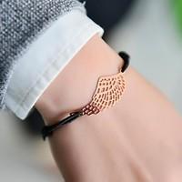 Women Charm Bracelet Nylon Unique Design Fashion Others Wings / Feather Silver Golden Jewelry 1pc