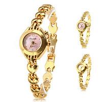 Women\'s Fashionable Style Alloy Analog Quartz Bracelet Watch (Gold) Cool Watches Unique Watches Strap Watch