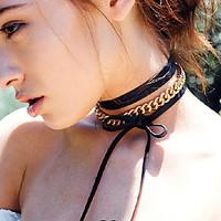 Women\'s Choker Necklaces Jewelry Alloy Bowknot Fashion Personalized Punk Silver Golden JewelryParty Halloween Birthday Daily Casual