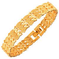 womens mens chain bracelet jewelry fashion copper gold plated geometri ...